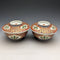Japanese antique Meiji period Imari ware bowl with lid pair